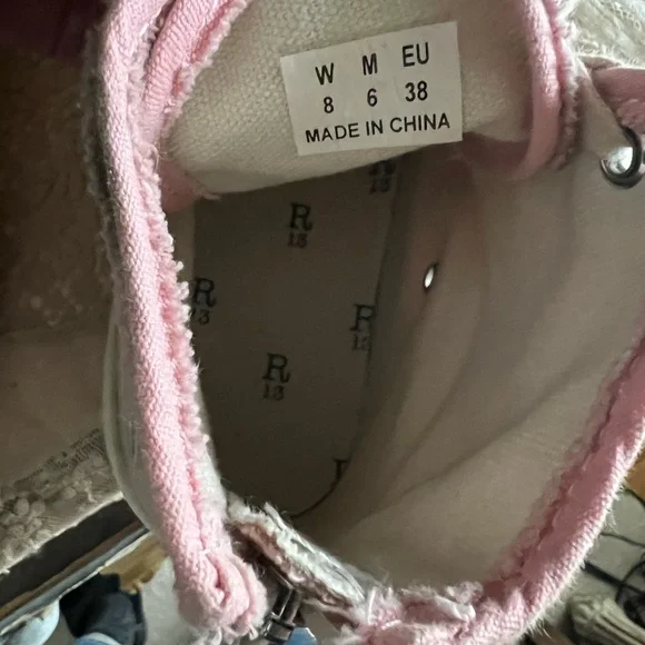 R13 Kurt sneakers distressed by me worn once indoors. - Picture 4 of 4